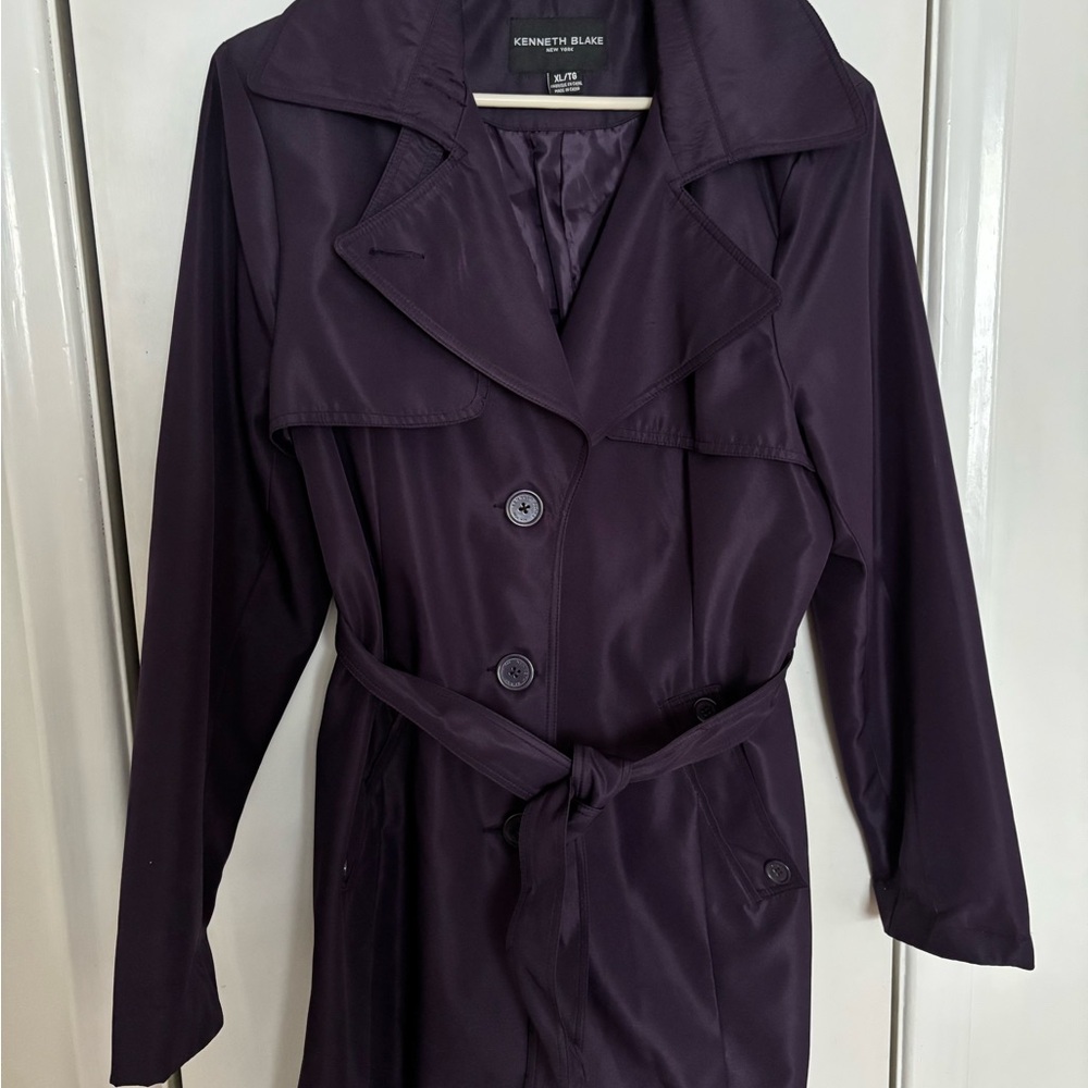 Kenneth Blake Women's Purple Trench Coat